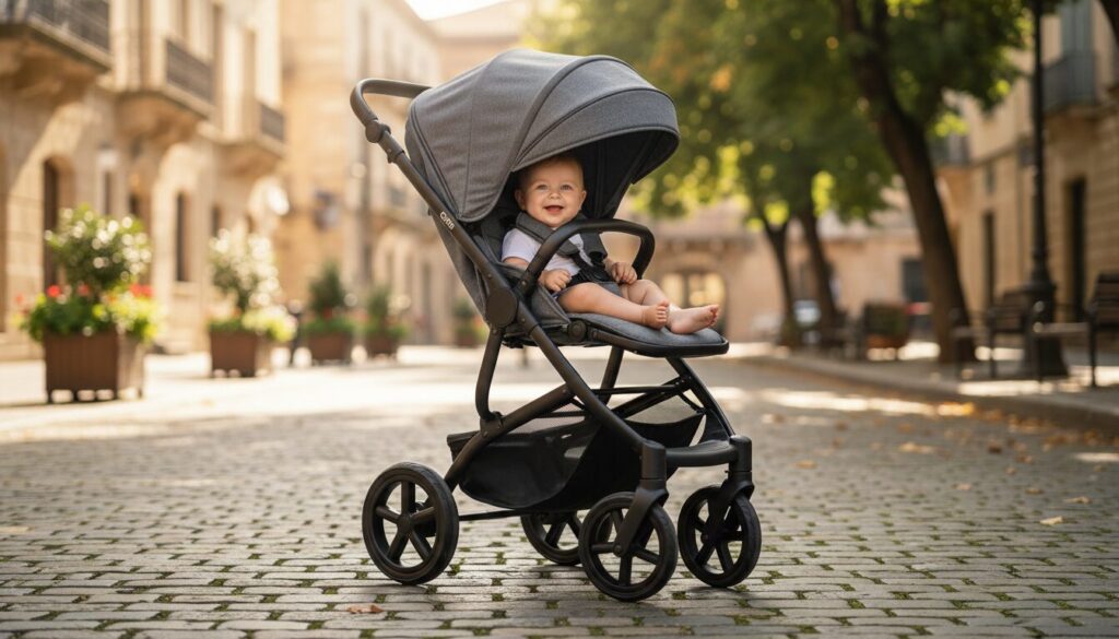 Test de la poussette 3 en 1 GLOKID en ville