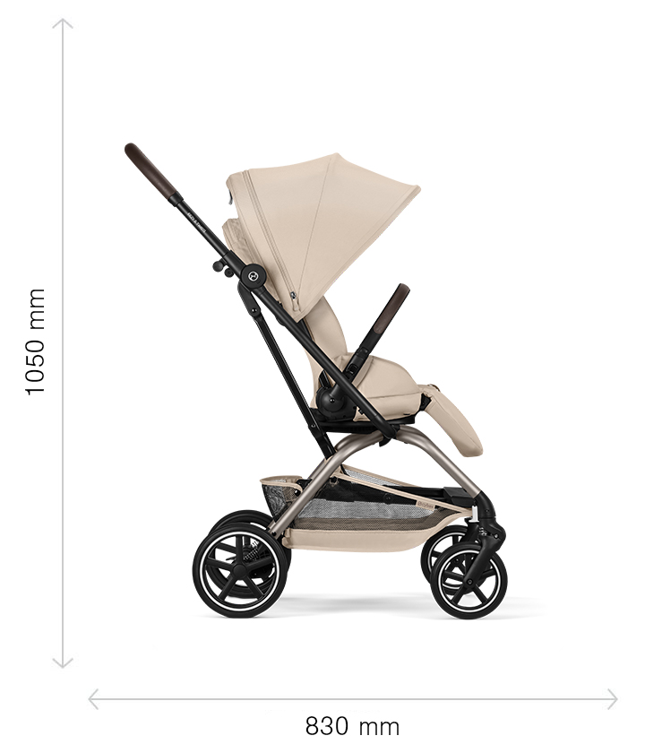 Poussette Cybex Eezy S Twist+2 avec roues tout-terrain, photo du modèle testé