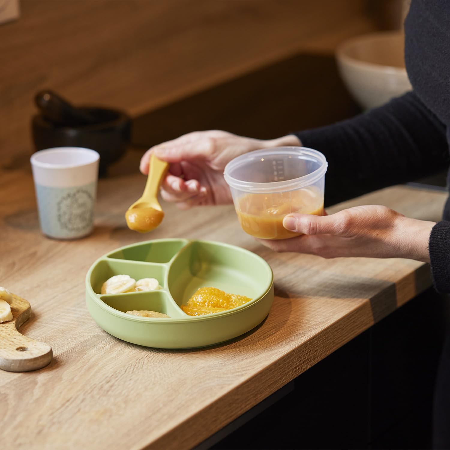 Pack repas bébé en silicone Thermobaby avec ventouse