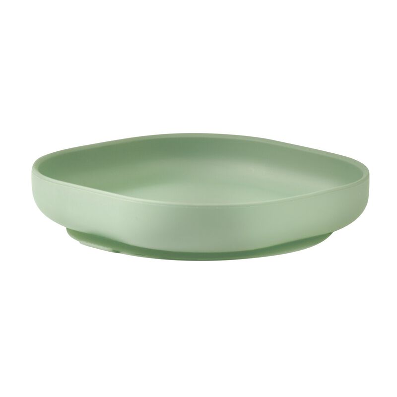 Assiette silicone à ventouse Béaba, coloris vert sauge
