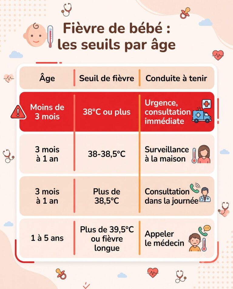 tableau température bébé par âge